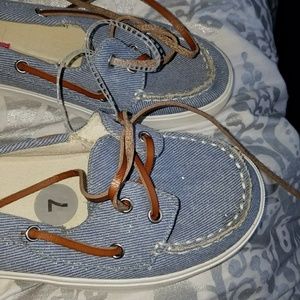 NEW Light Blue- Jean Boat Shoe wirh Leather Laces